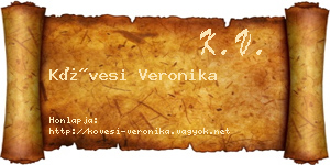 Kövesi Veronika névjegykártya